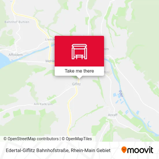 Карта Edertal-Giflitz Bahnhofstraße