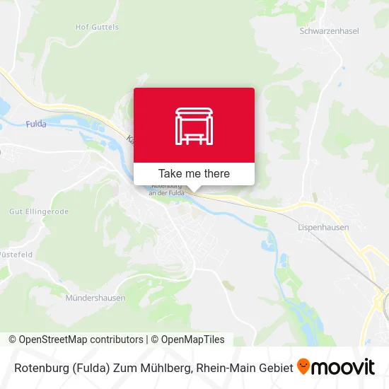 Карта Rotenburg (Fulda) Zum Mühlberg