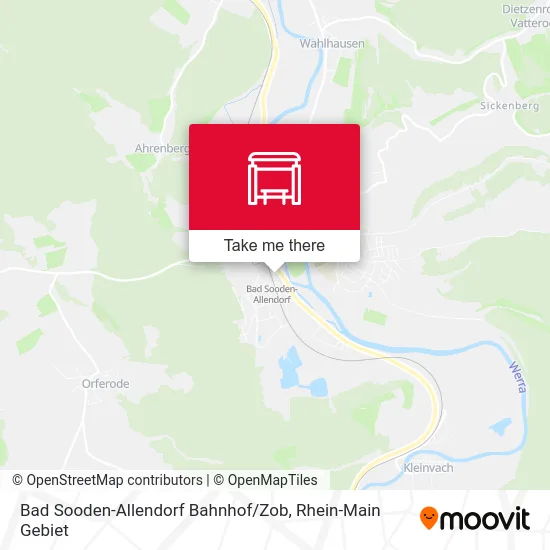 Карта Bad Sooden-Allendorf Bahnhof / Zob
