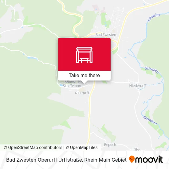 Карта Bad Zwesten-Oberurff Urffstraße