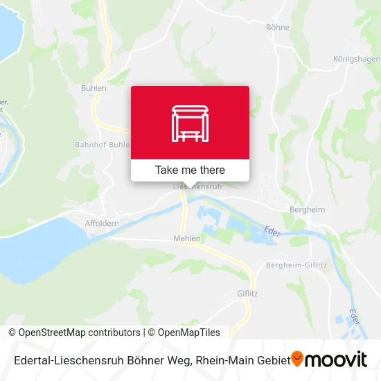 Карта Edertal-Lieschensruh Böhner Weg