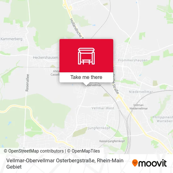 Карта Vellmar-Obervellmar Osterbergstraße