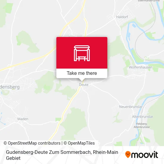 Карта Gudensberg-Deute Zum Sommerbach