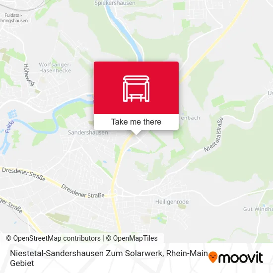 Карта Niestetal-Sandershausen Zum Solarwerk