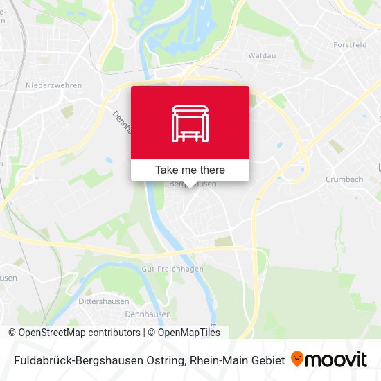 Карта Fuldabrück-Bergshausen Ostring