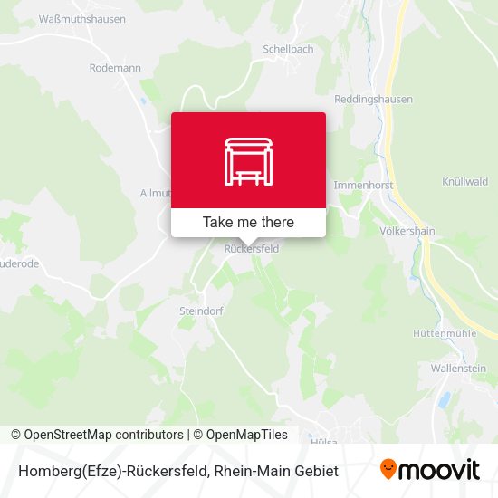 Карта Homberg(Efze)-Rückersfeld