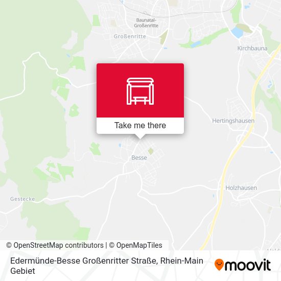 Карта Edermünde-Besse Großenritter Straße