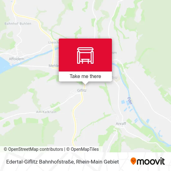 Карта Edertal-Giflitz Bahnhofstraße