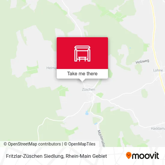 Карта Fritzlar-Züschen Siedlung