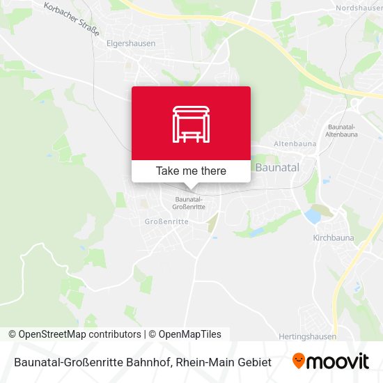 Карта Baunatal-Großenritte Bahnhof