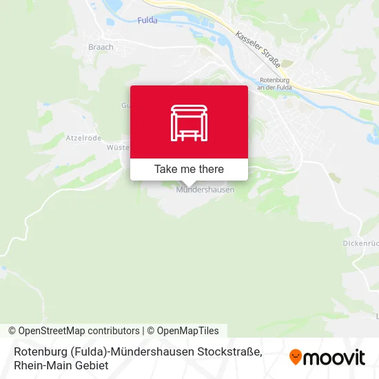 Карта Rotenburg (Fulda)-Mündershausen Stockstraße