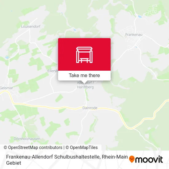 Карта Frankenau-Allendorf Schulbushaltestelle