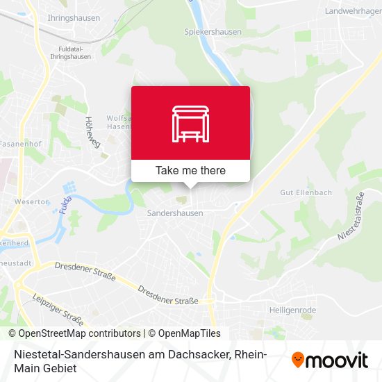Карта Niestetal-Sandershausen am Dachsacker