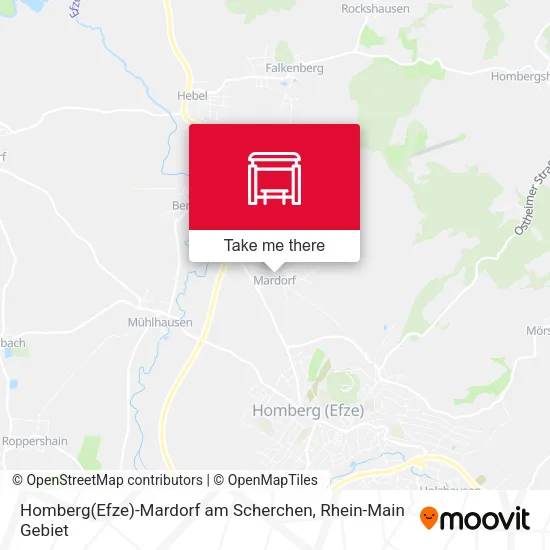 Карта Homberg(Efze)-Mardorf am Scherchen