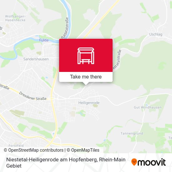 Карта Niestetal-Heiligenrode am Hopfenberg