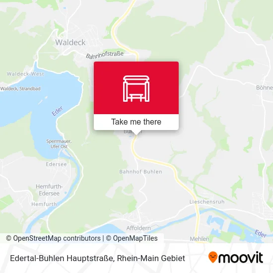 Карта Edertal-Buhlen Hauptstraße