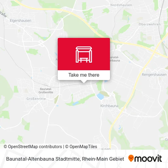 Карта Baunatal-Altenbauna Stadtmitte
