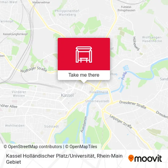 Карта Kassel Holländischer Platz / Universität