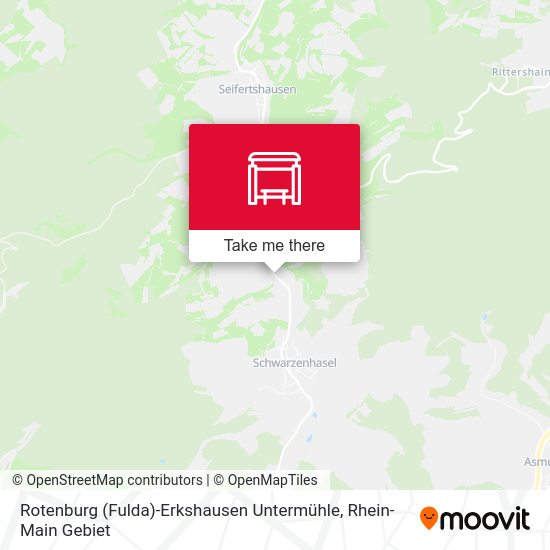 Карта Rotenburg (Fulda)-Erkshausen Untermühle
