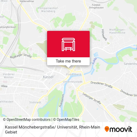 Карта Kassel Mönchebergstraße/ Universität