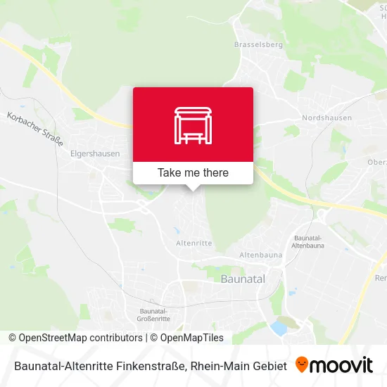 Карта Baunatal-Altenritte Finkenstraße