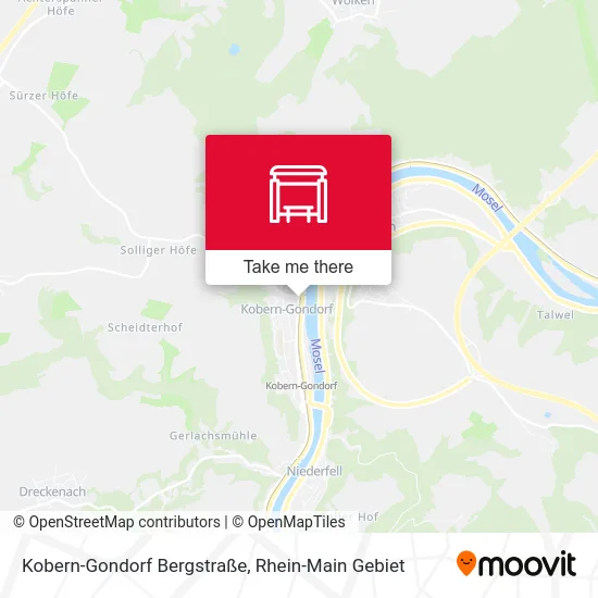 Карта Kobern-Gondorf Bergstraße