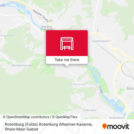 Карта Rotenburg (Fulda) Rotenburg Alheimer-Kaserne