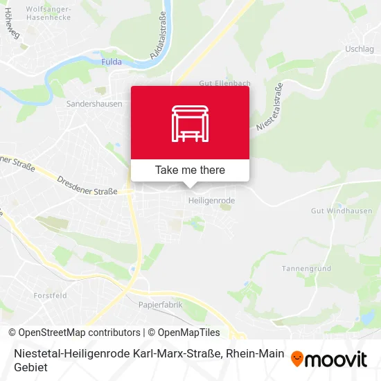 Карта Niestetal-Heiligenrode Karl-Marx-Straße