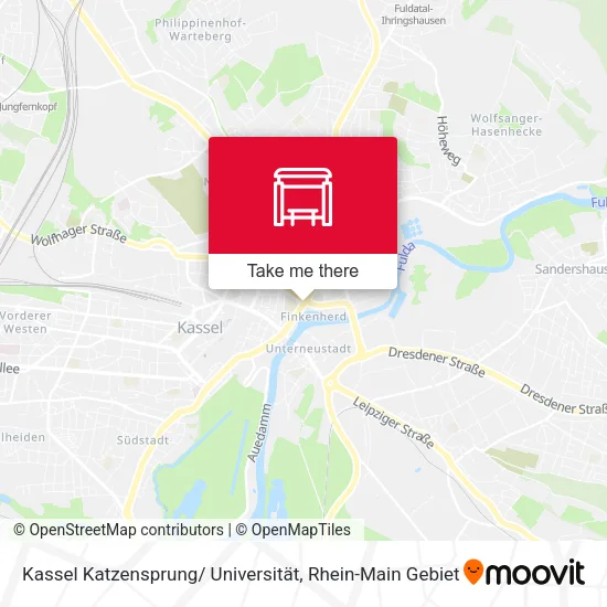 Карта Kassel Katzensprung/ Universität