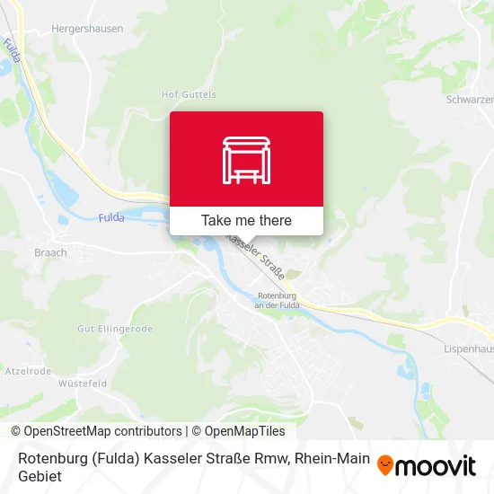 Карта Rotenburg (Fulda) Kasseler Straße Rmw