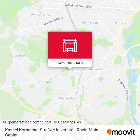 Карта Kassel Korbacher Straße / Universität