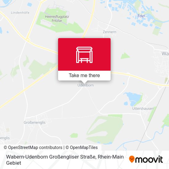 Карта Wabern-Udenborn Großengliser Straße