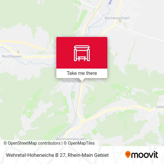 Карта Wehretal-Hoheneiche B 27