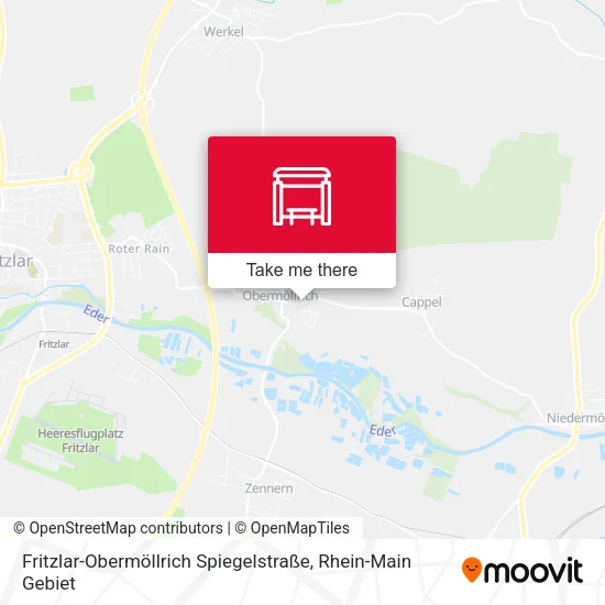 Карта Fritzlar-Obermöllrich Spiegelstraße