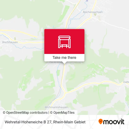 Карта Wehretal-Hoheneiche B 27