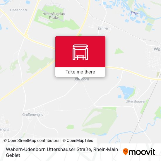 Карта Wabern-Udenborn Uttershäuser Straße