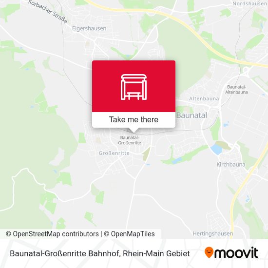 Карта Baunatal-Großenritte Bahnhof