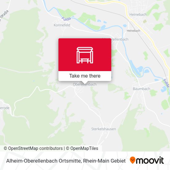 Карта Alheim-Oberellenbach Ortsmitte
