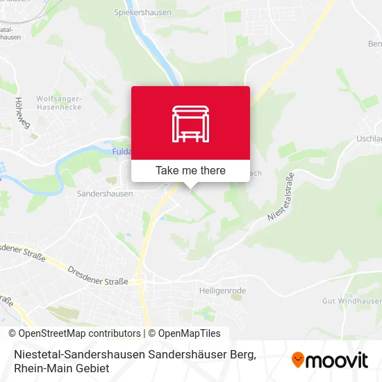 Карта Niestetal-Sandershausen Sandershäuser Berg