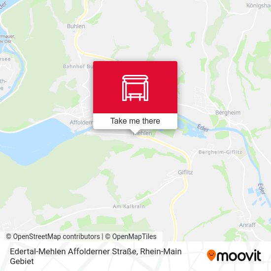 Карта Edertal-Mehlen Affolderner Straße