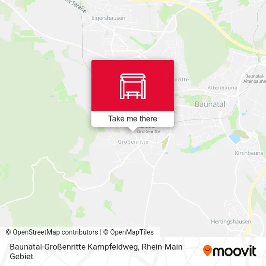 Карта Baunatal-Großenritte Kampfeldweg