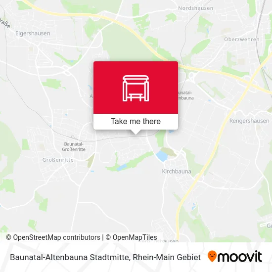 Карта Baunatal-Altenbauna Stadtmitte