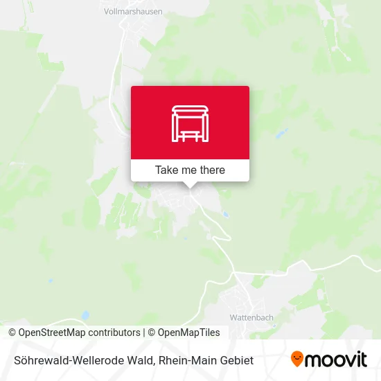 Карта Söhrewald-Wellerode Wald