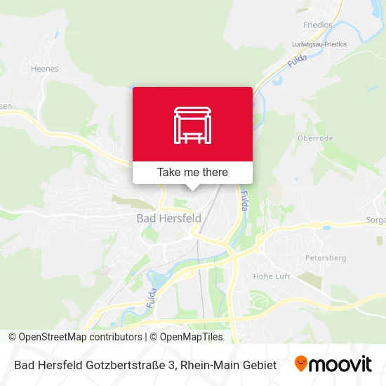Карта Bad Hersfeld Gotzbertstraße 3