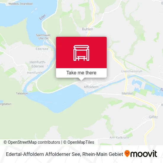 Карта Edertal-Affoldern Affolderner See
