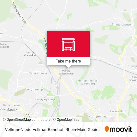 Карта Vellmar-Niedervellmar Bahnhof