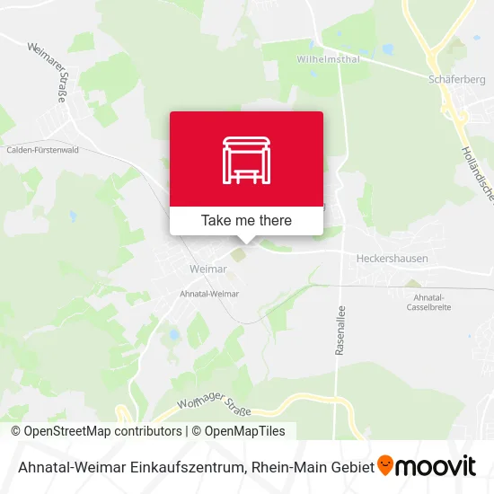 Карта Ahnatal-Weimar Einkaufszentrum