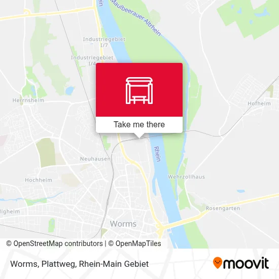 Worms, Plattweg map