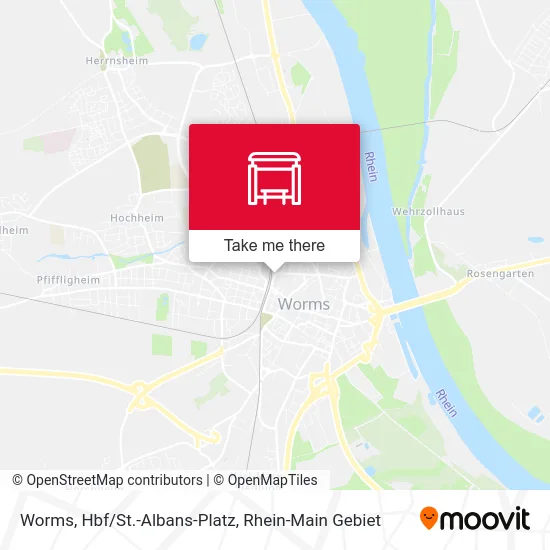 Карта Worms, Hbf/St.-Albans-Platz