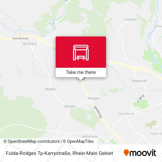 Карта Fulda-Rodges Tp-Karrystraße